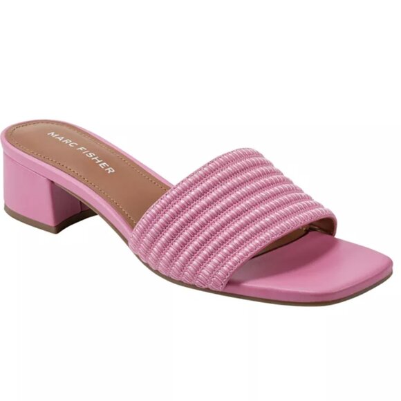 NEW Marc Fisher Women's Casala Square Toe Slip-On Dress Sandals - Picture 1 of 7